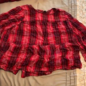 Long sleeve plaid shirt